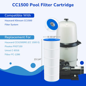 Fil-fresh CC1500 filter-media close-up, highlighting ultra-fine filtration for cleaner pool water.