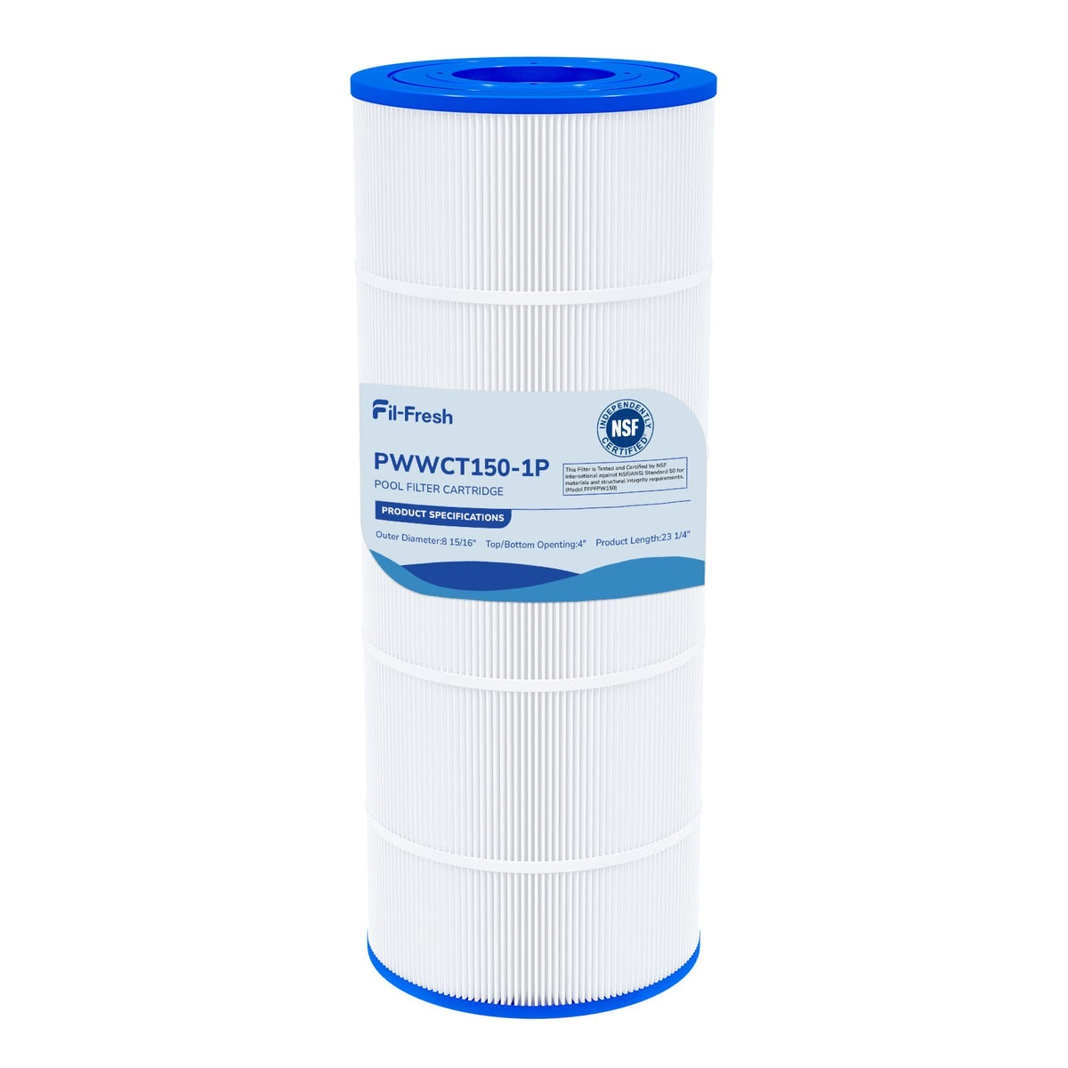 Fil-fresh PWWCT150 compatibility improves pool filtration options.