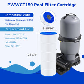 Fil-fresh PWWCT150 ultrafine filtration technology traps tiny debris for clearer water.