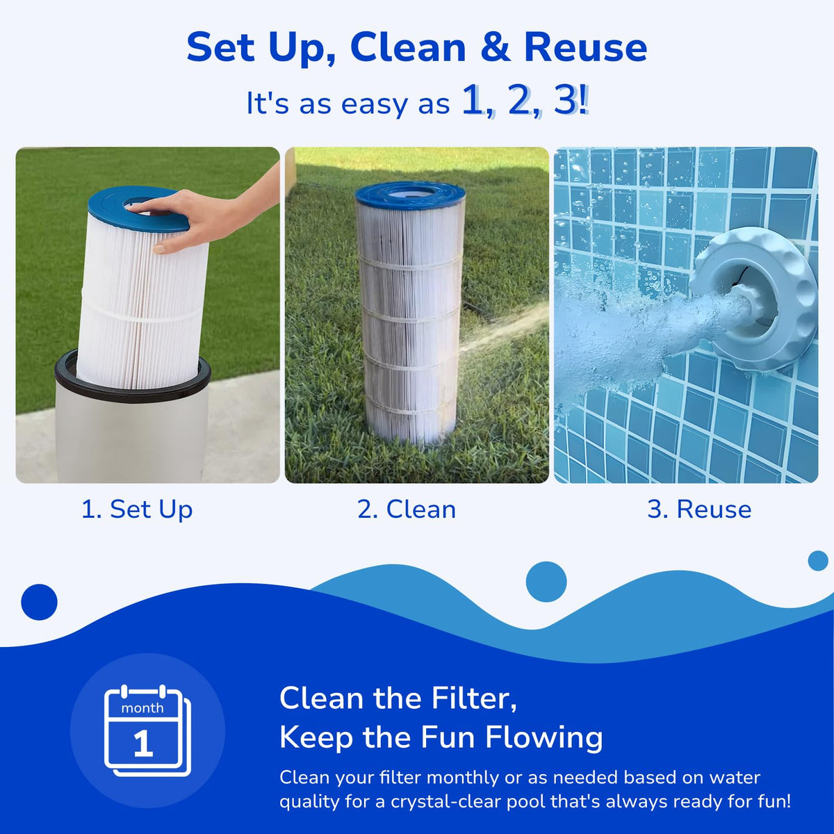 Fil-fresh PXST100 NSF 50 certified filtration for clearer water.
