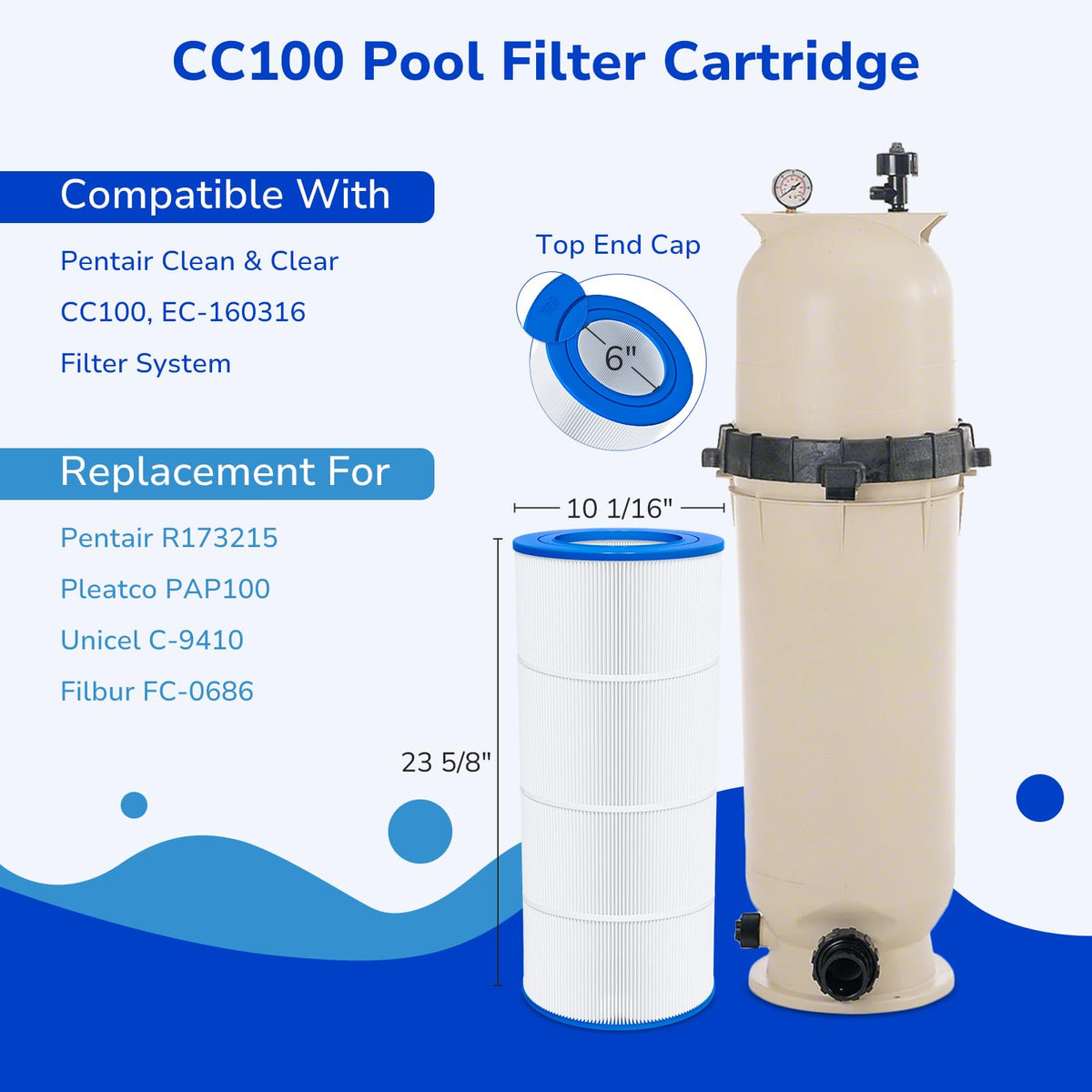 Fil-fresh CC100 top-cap marking demonstrates proper installation orientation