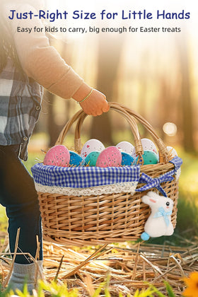 Filano bunny charm adds whimsy to baskets and keeps the theme cohesive.