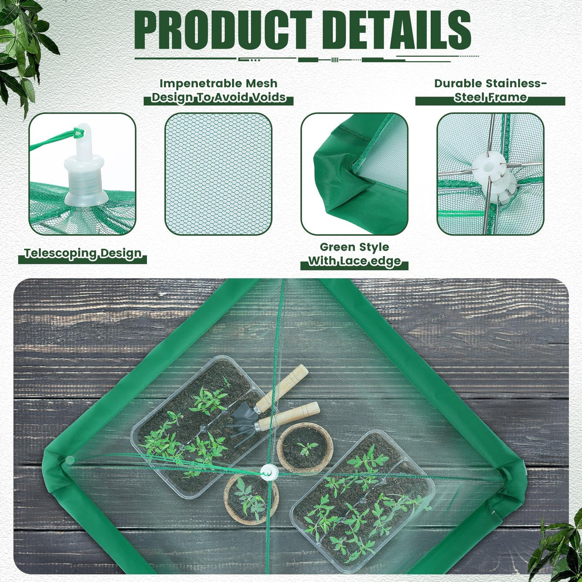 FillTouch outdoor garden netting provides breathable protection for vegetables and flowers.