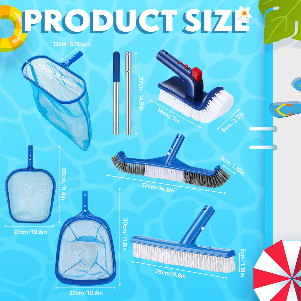 FillTouch deep skimmer net designed for leaves and debris at deeper water