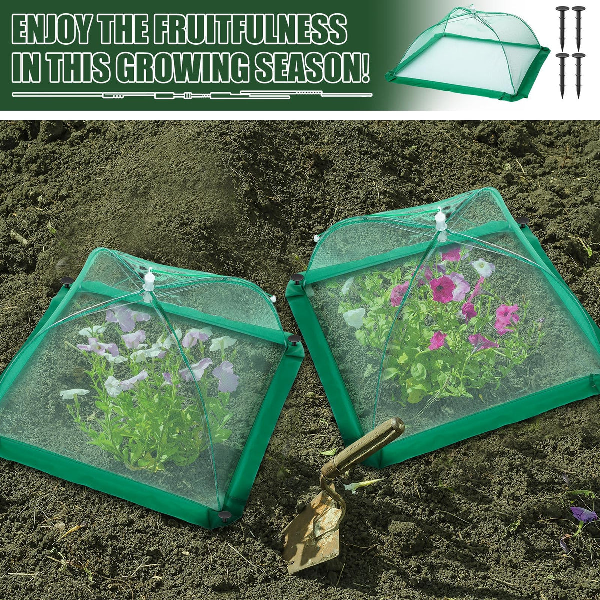 FillTouch vegetable fruit herb protection covers versatile for many garden crops.
