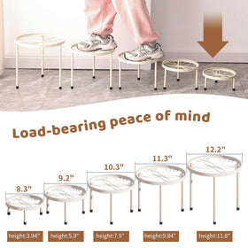 FILWH iron plant stand supports various pots with strength