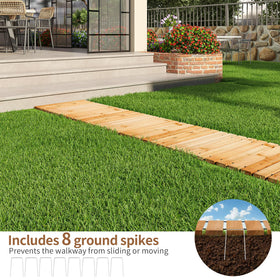 FILWH pathway curved-straight configuration laid along garden edge.
