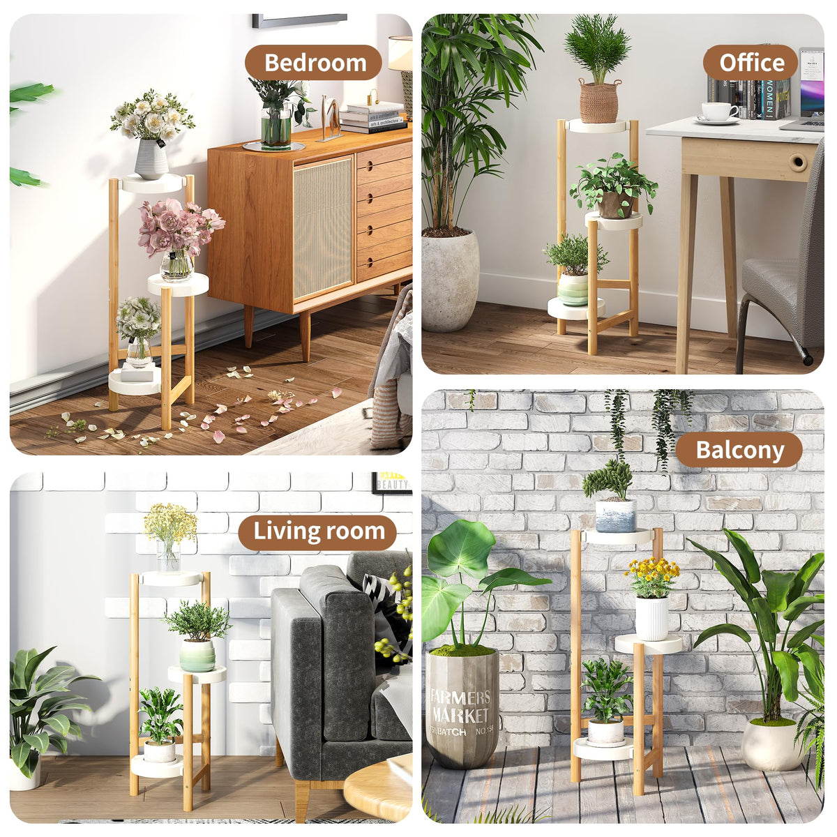 FILWH sturdy alpine bamboo frame with iron trays detail