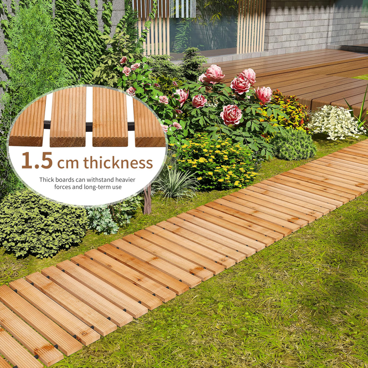 FILWH weather-resistant fir wood close-up highlights natural grain.