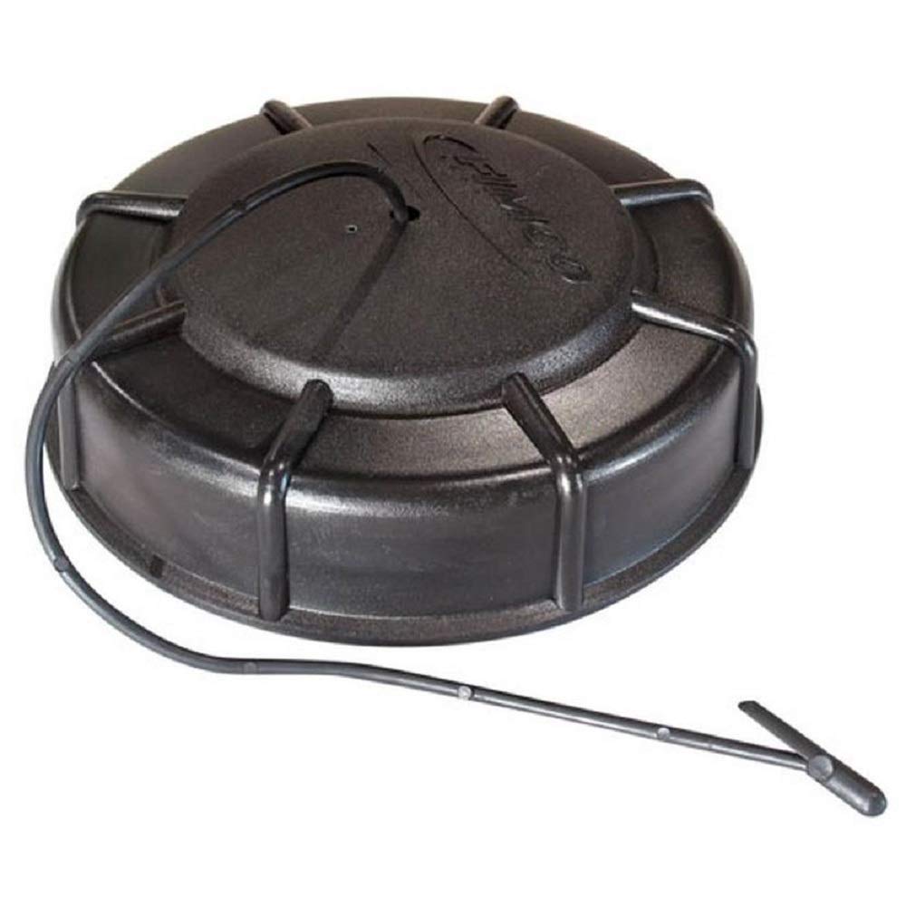 Fimco 5058188 fill cap lid close-up showing secure seal for spill prevention.