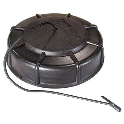 Fimco 5058188 fill cap lid close-up showing secure seal for spill prevention.