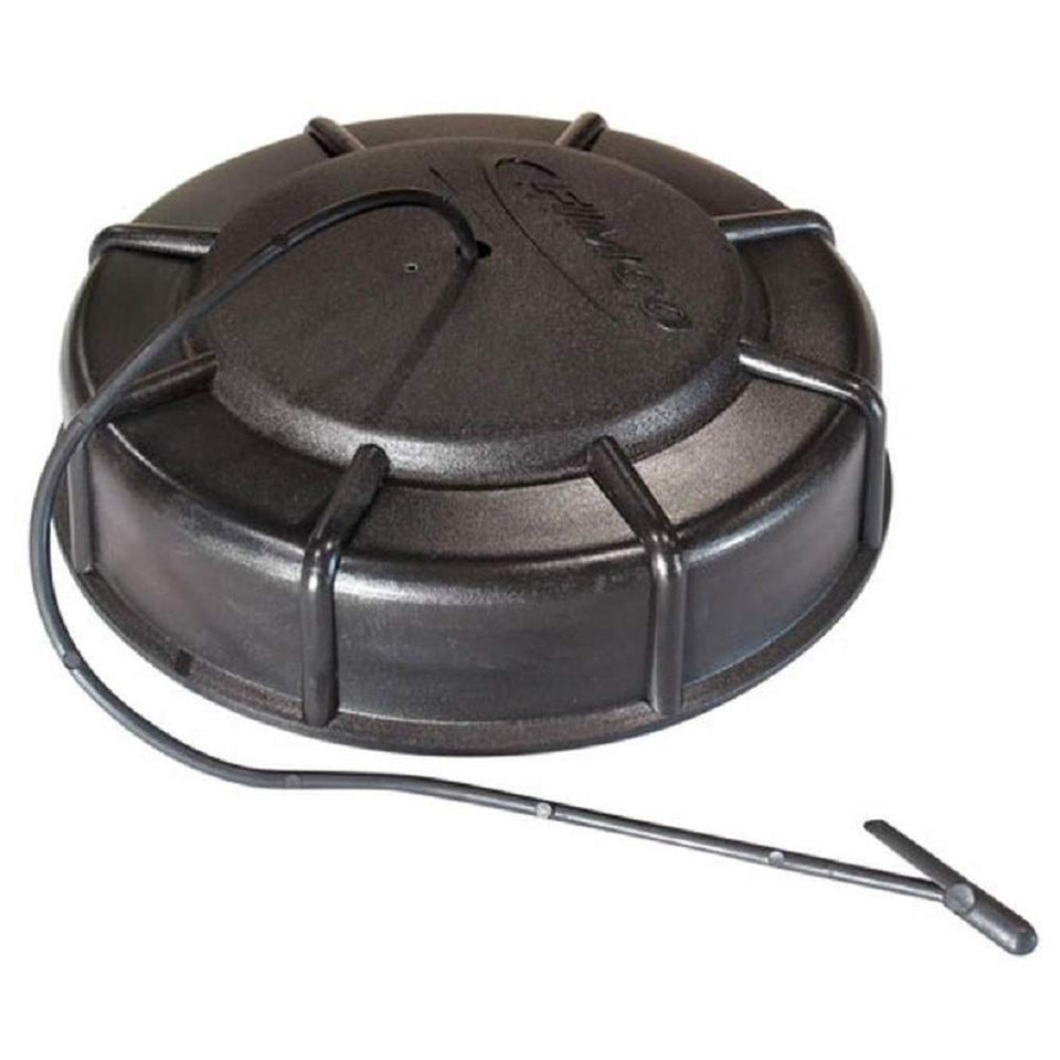 Fimco 5058188 fill cap lid close-up showing secure seal for spill prevention.