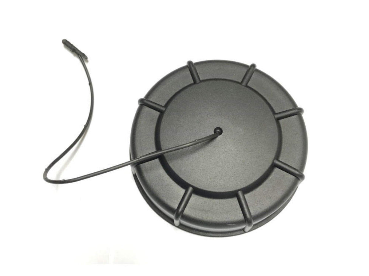 Fimco fill cap with tether and lanyard ensures convenient tank access.