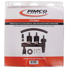 Fimco sprayer manifold kit hose assembly showing quick-connect hose fittings for efficient spray setup.