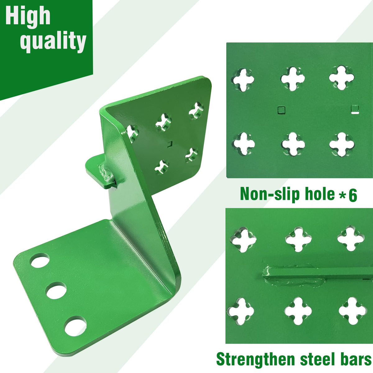 Finalawolf bolt-on 6in tractor driver step—anti-slip holes emphasize secure footholds on various terrains.