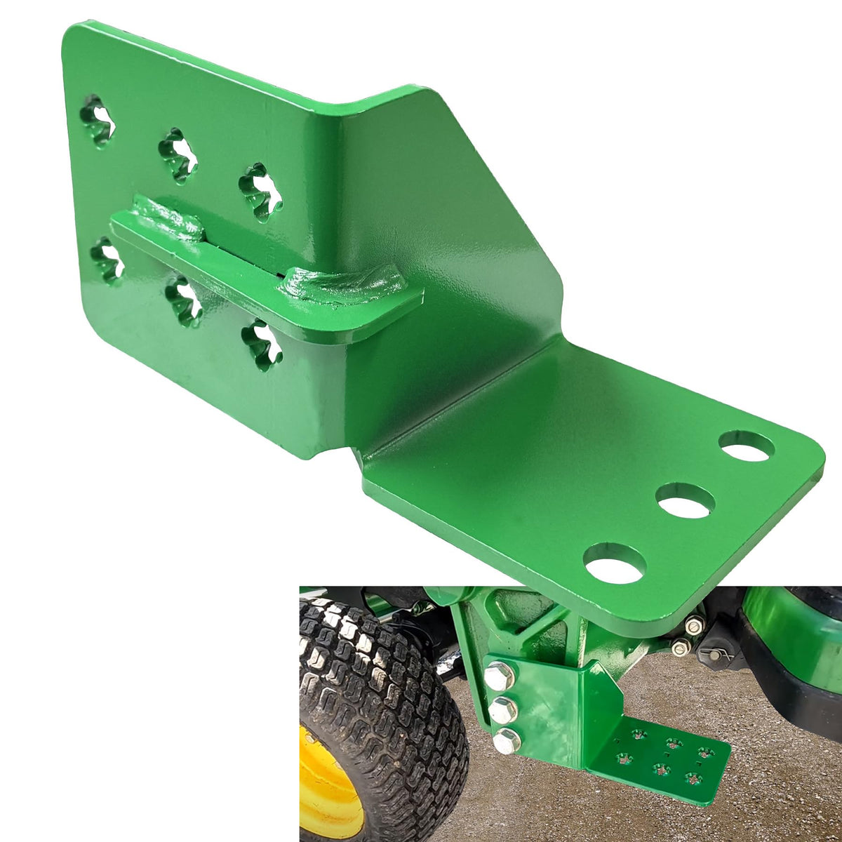 Finalawolf bolt-on 6in tractor driver step—side view showing easy cab access and rugged build.