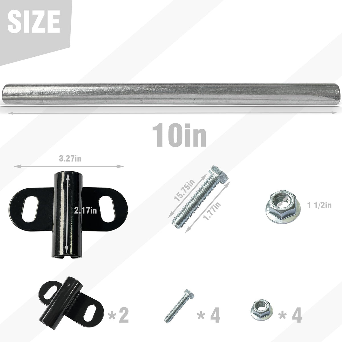 FINALAWOLF bolts and nuts included for quick, tool-free installation