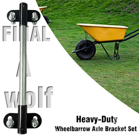 FINALAWOLF axle and bracket on a workbench ready for mounting