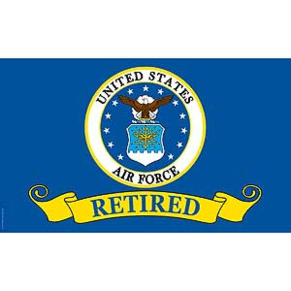FindingKing U.S. Air Force Retired Flag 3ft x 5ft with grommets for flagpole display