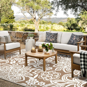 Findosom 8x10 rug for decks and backyards all-season use