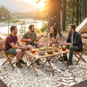 Findosom foldable rug with bag for easy camping trips