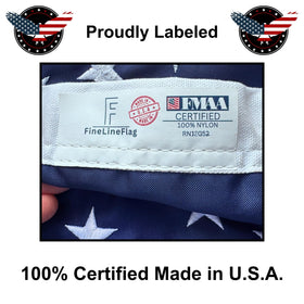 Fine Line Flag 12x18 standard marine ensign size