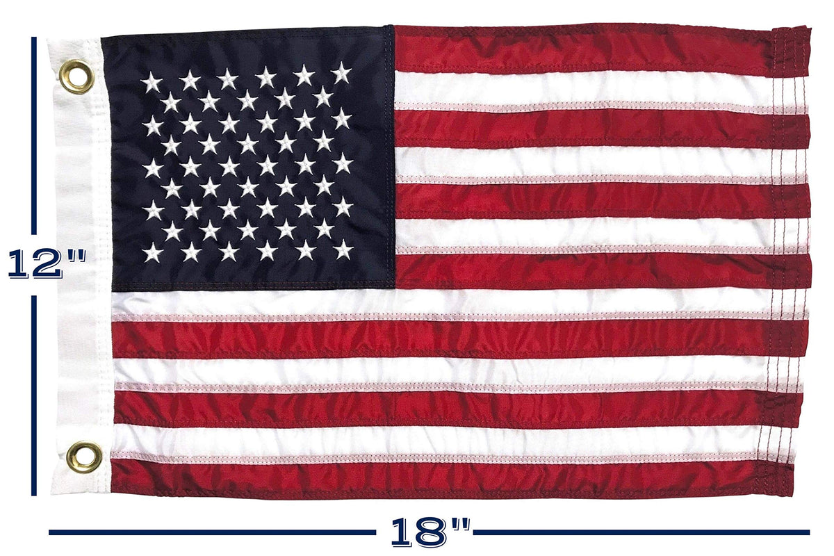 Fine Line Flag embroidered stars close-up shows craftsmanship