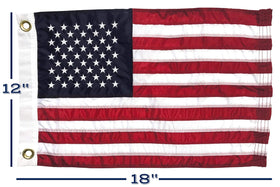 Fine Line Flag embroidered stars close-up shows craftsmanship