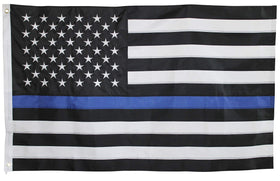 Fine Line Flag thin blue line flag with embroidered stars for a durable outdoor display.