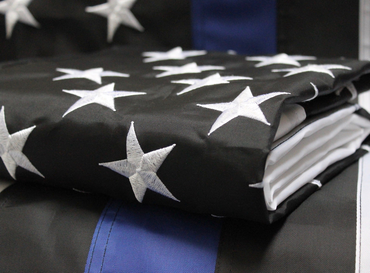 Fine Line Flag with sewn stripes for porch or wall display and premium craftsmanship.