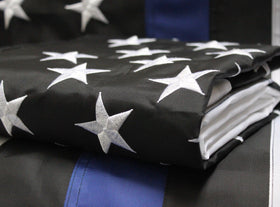 Fine Line Flag with sewn stripes for porch or wall display and premium craftsmanship.