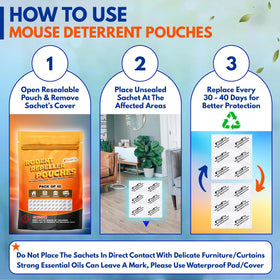 FineFix rodent deterrent pouches in garage reducing activity near tools
