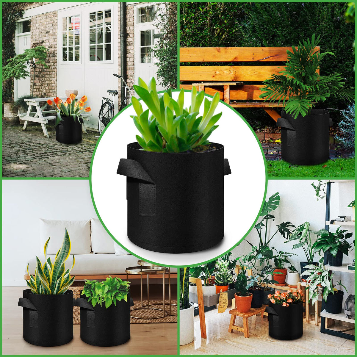 FineGearPow nylon handles enable easy indoor and outdoor relocation.