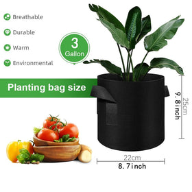 FineGearPow grow bags with sturdy handles for simple plant movement.