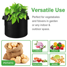FineGearPow breathable nonwoven fabric highlighting root airflow in pots.