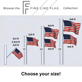 Fine Line Flag brass grommets resist corrosion on outdoor poles