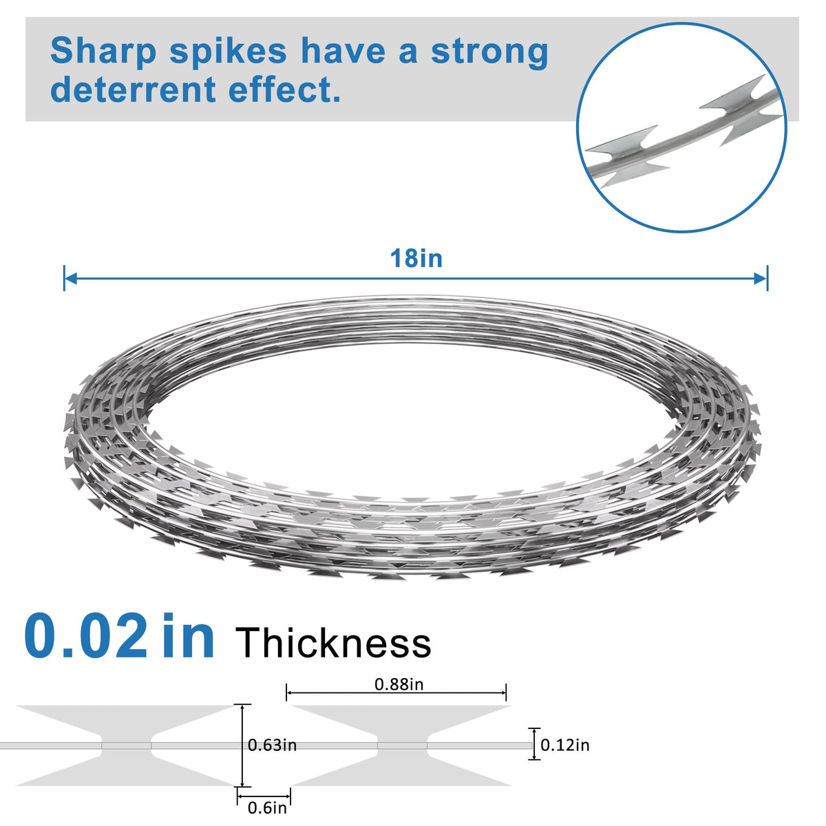 Finerelprot galvanized concertina wire provides corrosion resistance for long-lasting outdoor installations.
