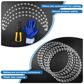 Finerelprot protective gloves included help keep hands safe during installation.