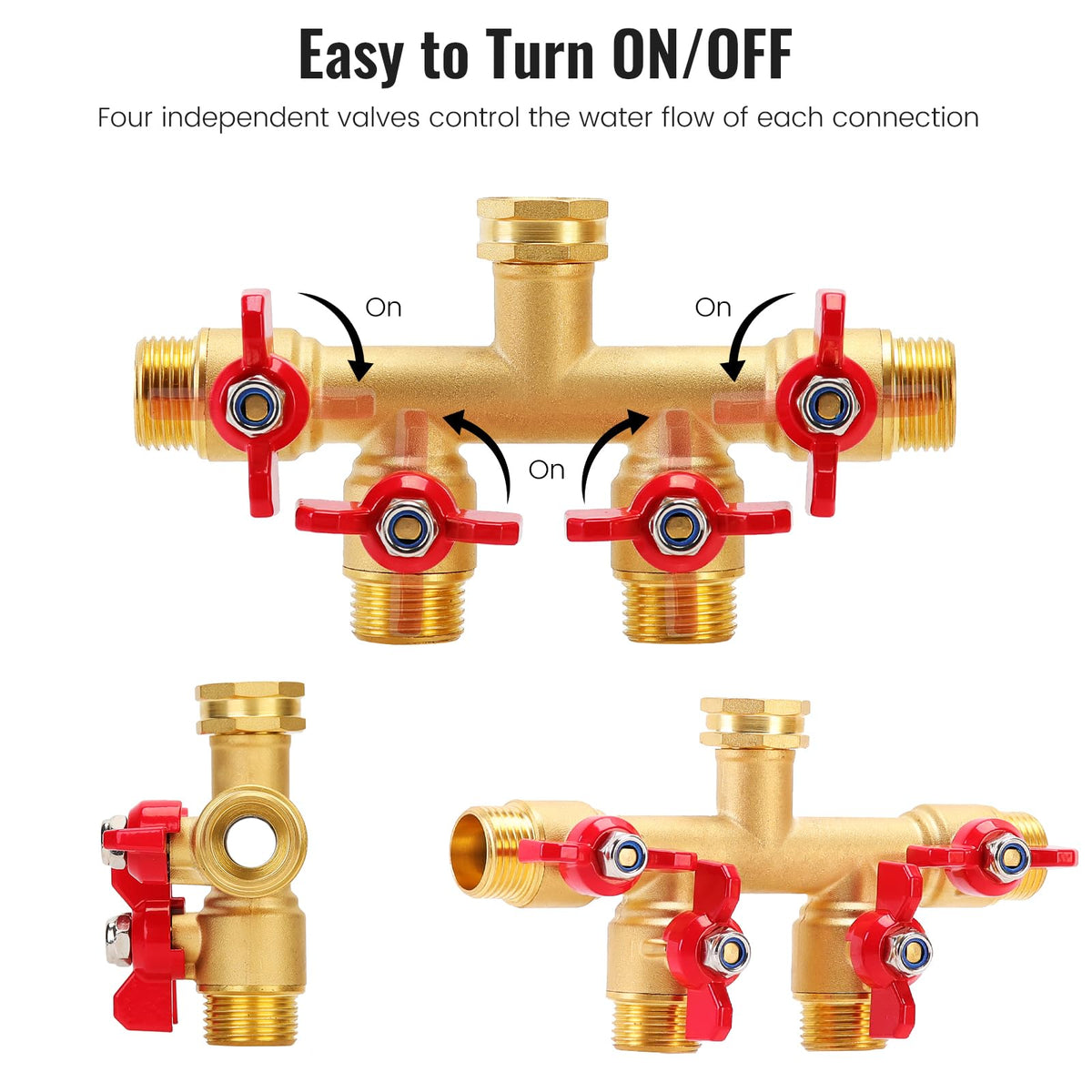 Finest+ large handle facilitates simple on/off operation during watering.