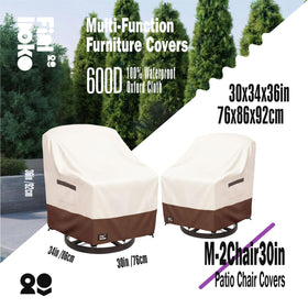 Finiboko outdoor chair cover waterproof 600D fabric shields furniture during storms.