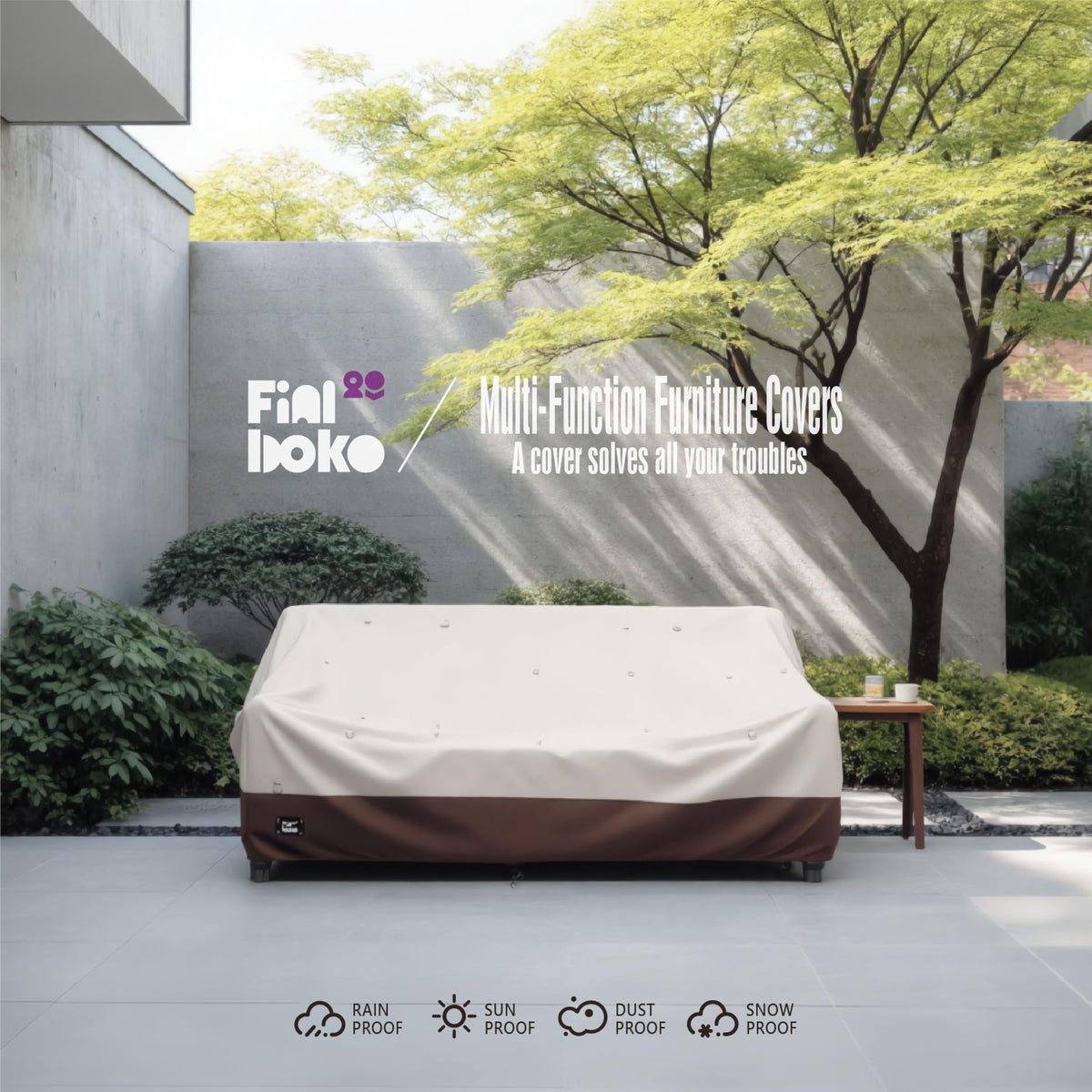 Finiboko fits up to 85 inches wide sofas for reliable protection