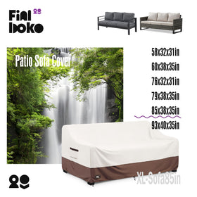 Finiboko sofa cover with drawstring bottom keeps the lid snug during wind