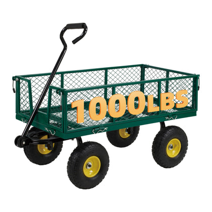 Finnhomy heavy-duty cart mesh-platform enabling stable transport of tools and supplies.
