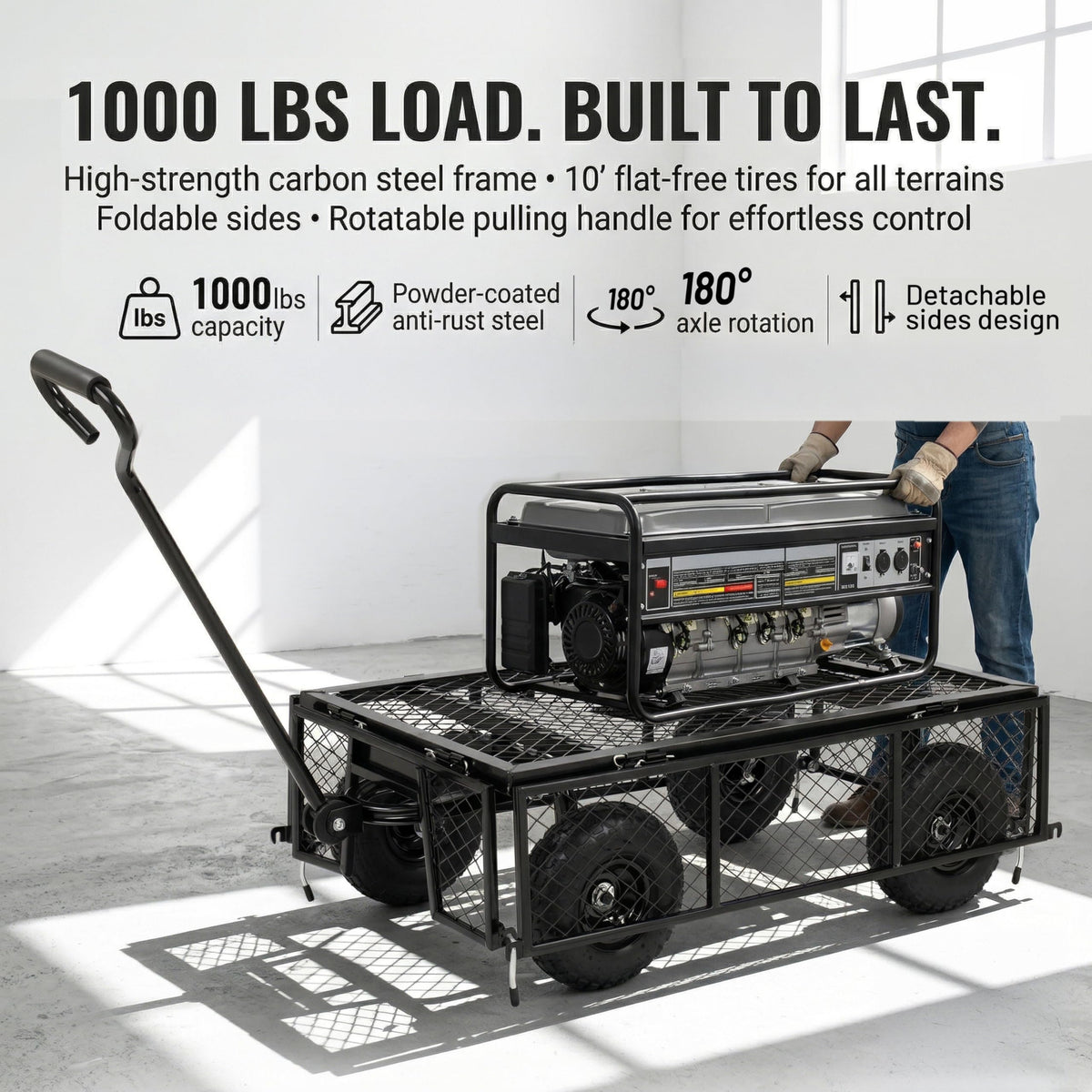 Finnhomy mesh platform 40.5 x 19.6 inches for spacious payloads.