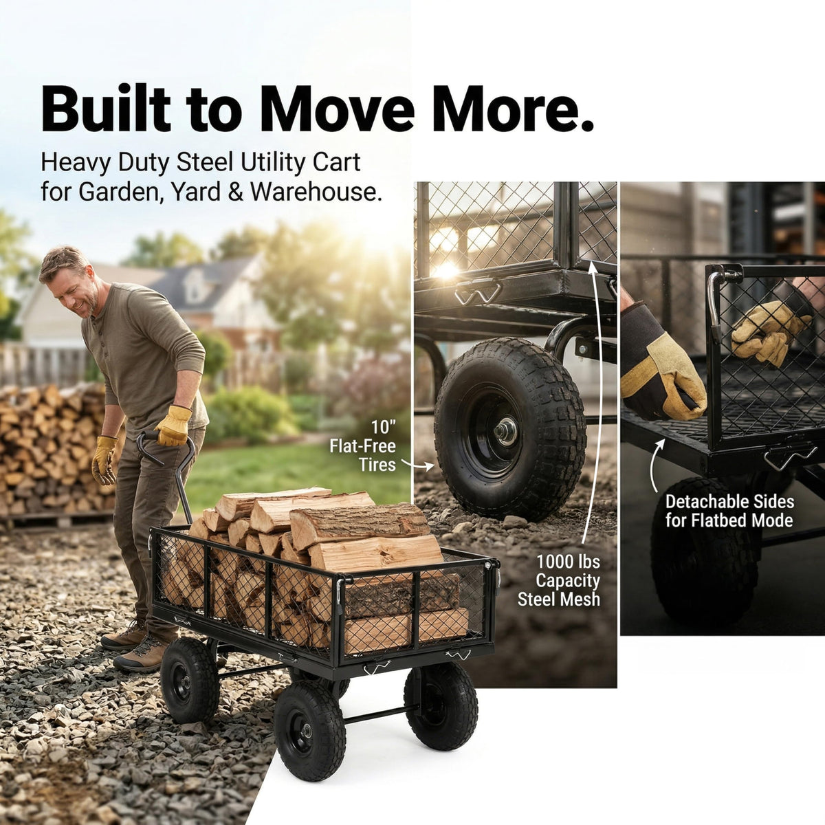 Finnhomy rotatable handle 180 degrees for flexible pulling directions.