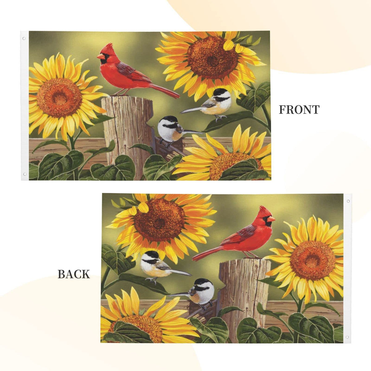 Fiokroo floral cardinals outdoor banner brings seasonal charm to yards.