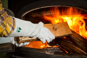 Fir Tree goatskin gloves offer flexible dexterity for precise pruning tasks.