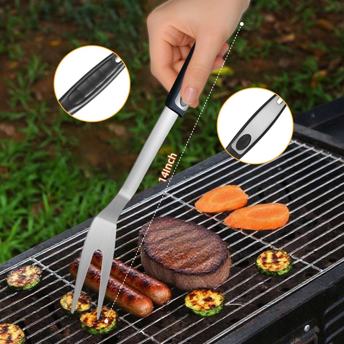 Firbisi BBQ brush spreads sauce evenly and cleans easily