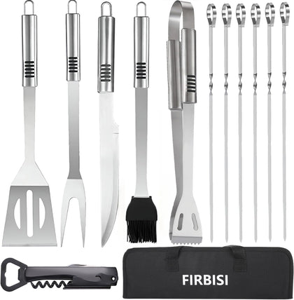 FIRBISI BBQ tong with anti-slip handle for secure grilling.