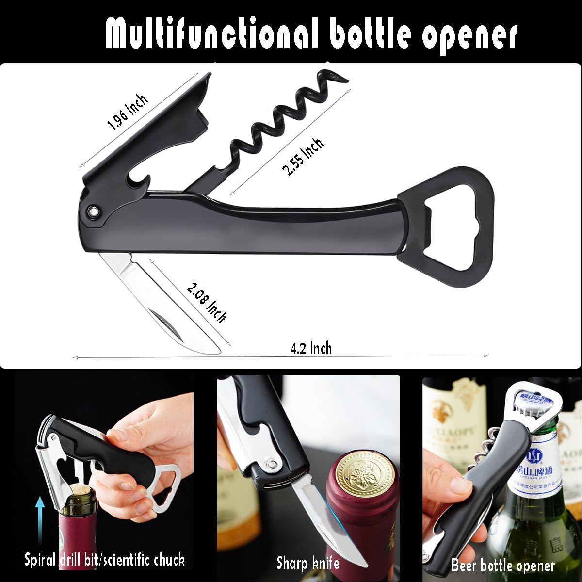 FIRBISI skewers, bottle opener, and storage bag for organized outdoor grilling.